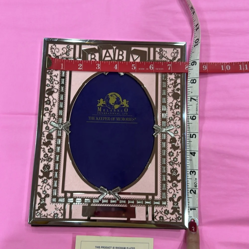 Melannco International Teddy Bear Frame silver engrave