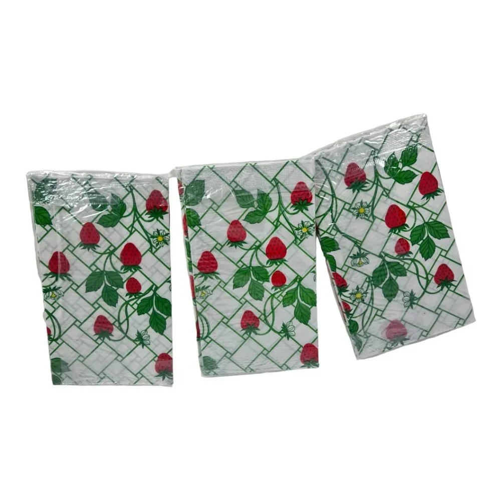 NWT Strawberry Paper‎ Tablecloths (three)