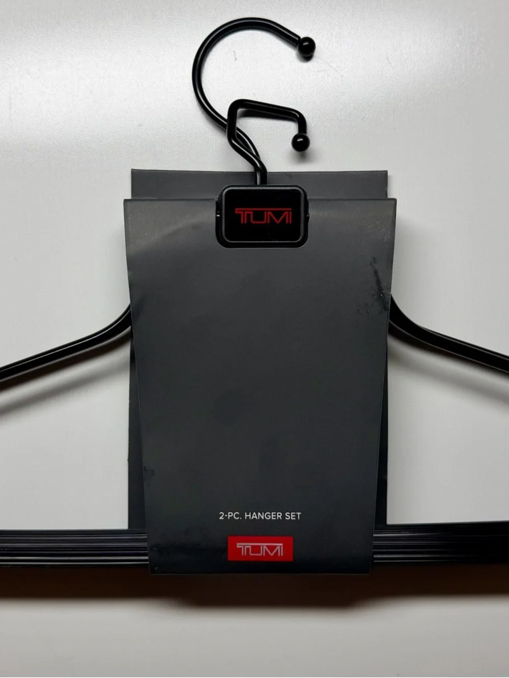 TUMI Black Nylon Luggage Clothes Hanger Set 2‑Piece Travel Accessories