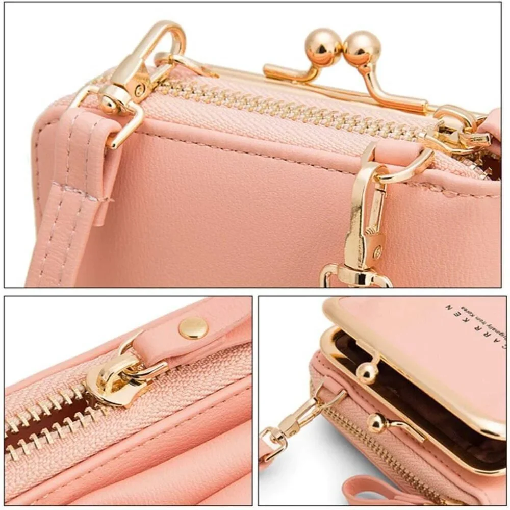 Women's Crossbody Wallet Purse Leather Small Bag Phone Holder Card Case