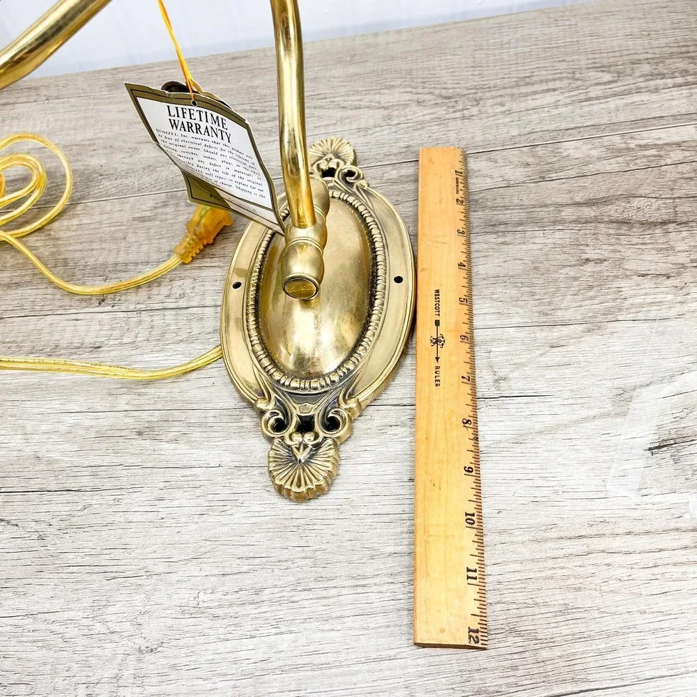 Brass Victorian Wall Light: Gold Swing Arm Lighting