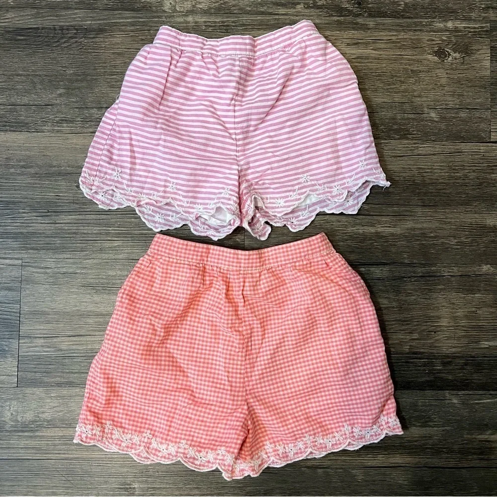Gap Baby Set of Stripes Pink Summer Shorts Two Size 18/24 Months 3 y/o