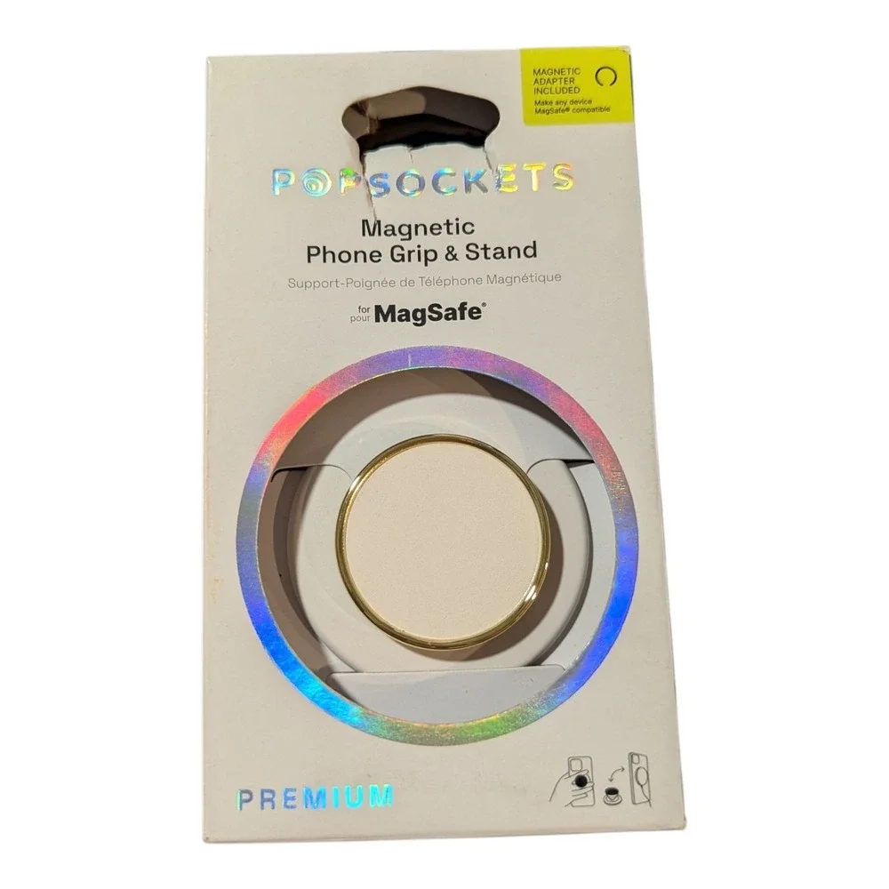 16-O PopSockets Premium MagSafe Enamel Round Phone Grip - Coconut Creme