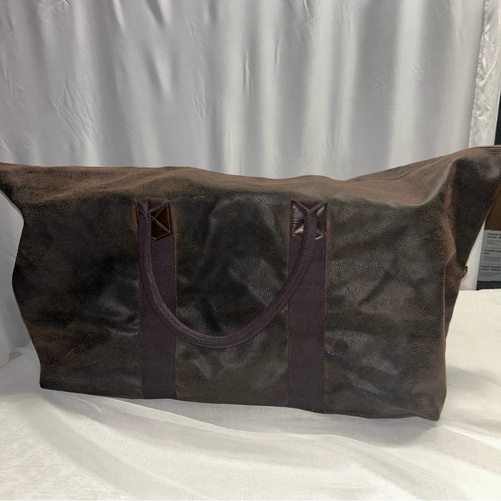 GH Bass Large Bag Tote Leather Look‎ Vintage Handle Shoulder Strap