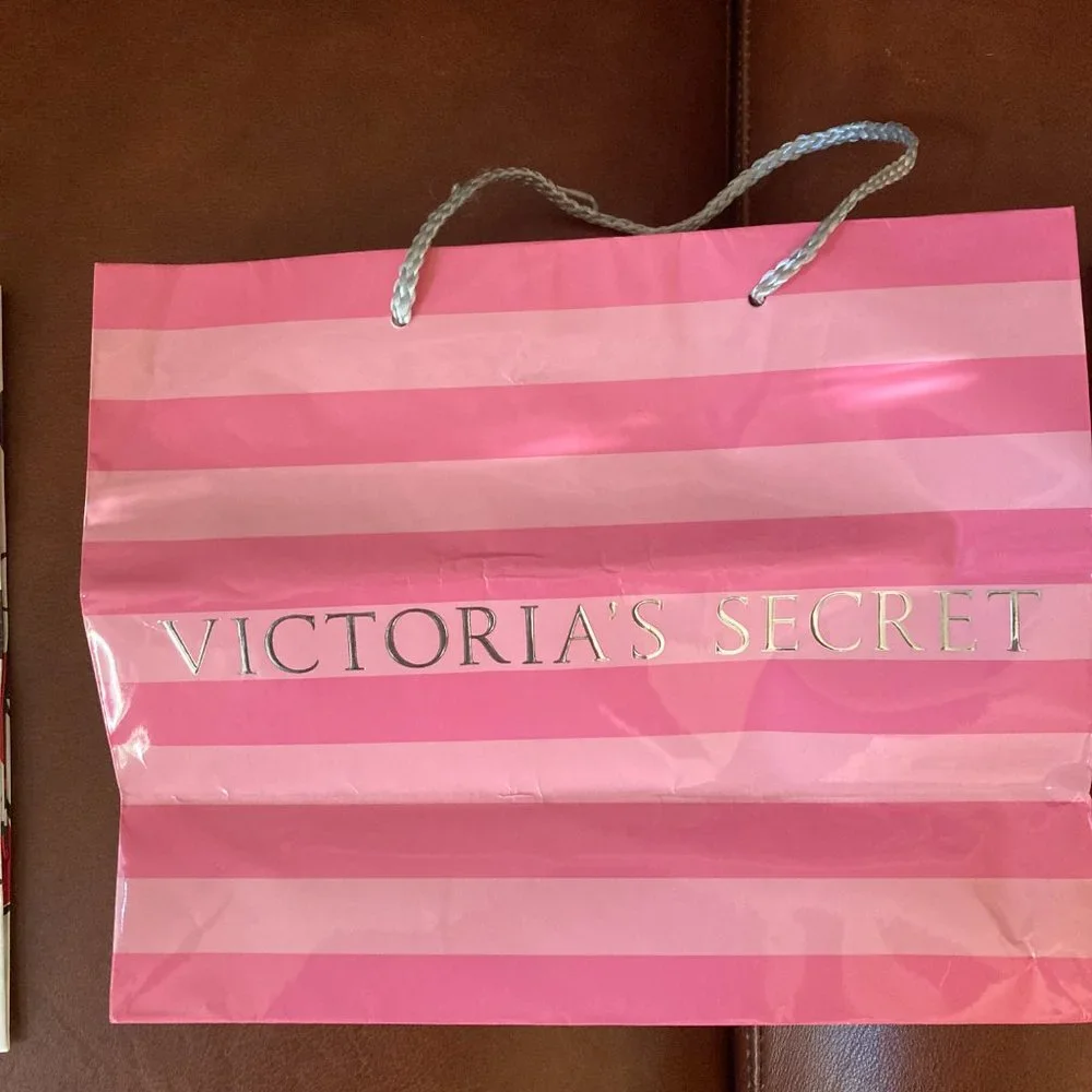 Lot of Party Supplies-Disposable Wine Glasses and Victoria Secret Gift B…