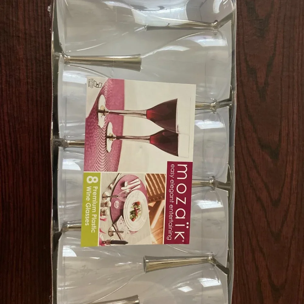 Lot of Party Supplies-Disposable Wine Glasses and Victoria Secret Gift B…