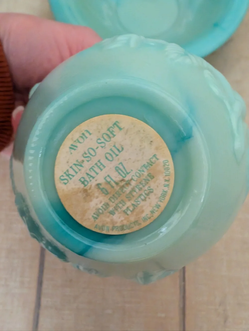Avon inside glass