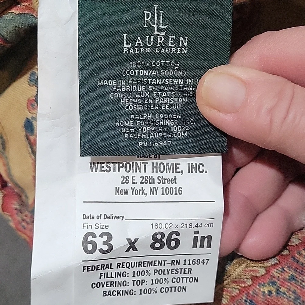 Ralph Lauren tag states