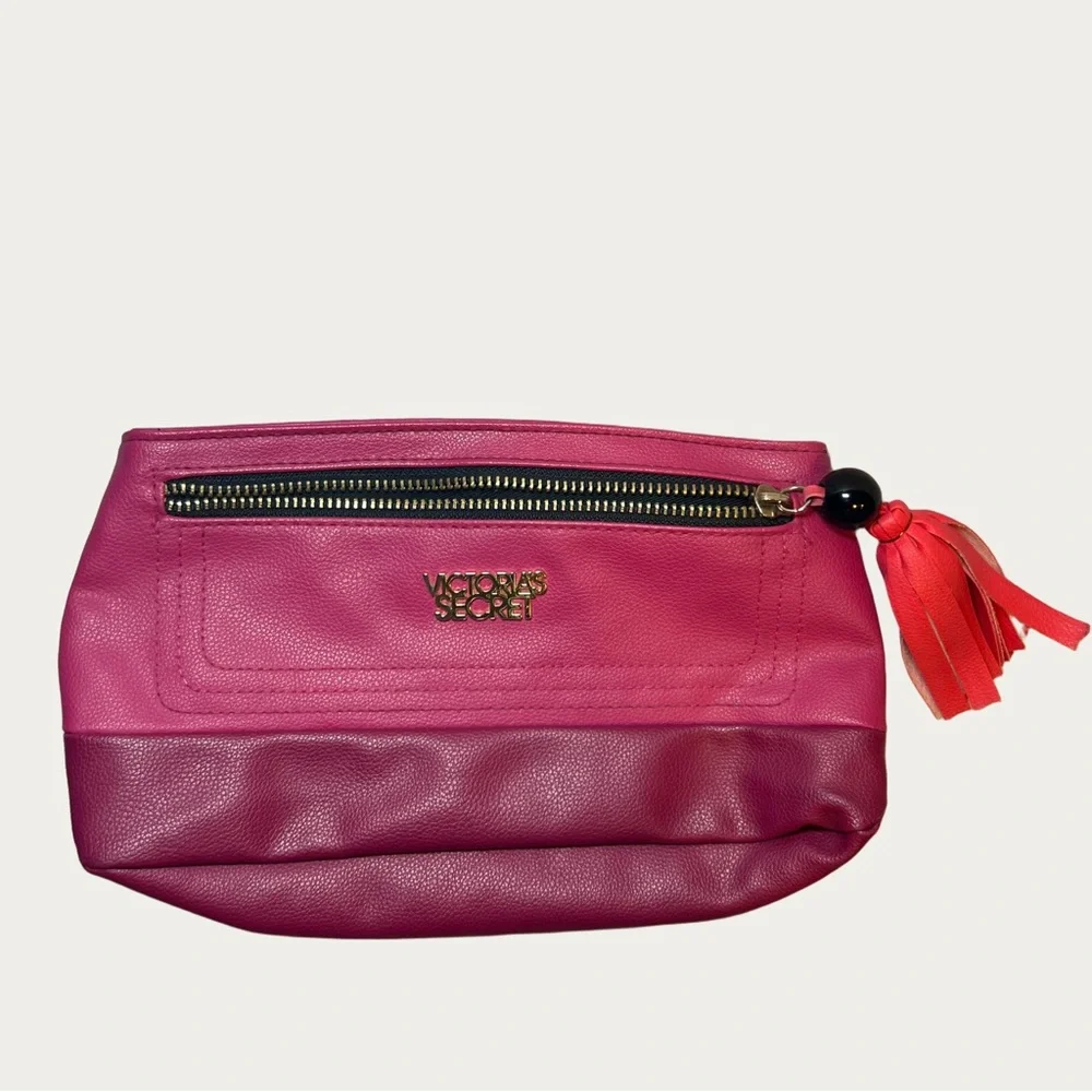 Victoria's Secret Fuchsia Cosmetic Bag‎ with Tassel