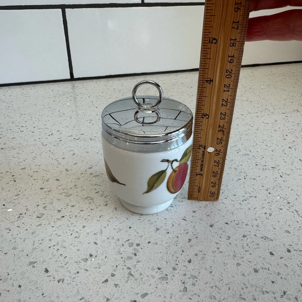 Royal Worcester King Size Egg Coddler with Fruit Motif