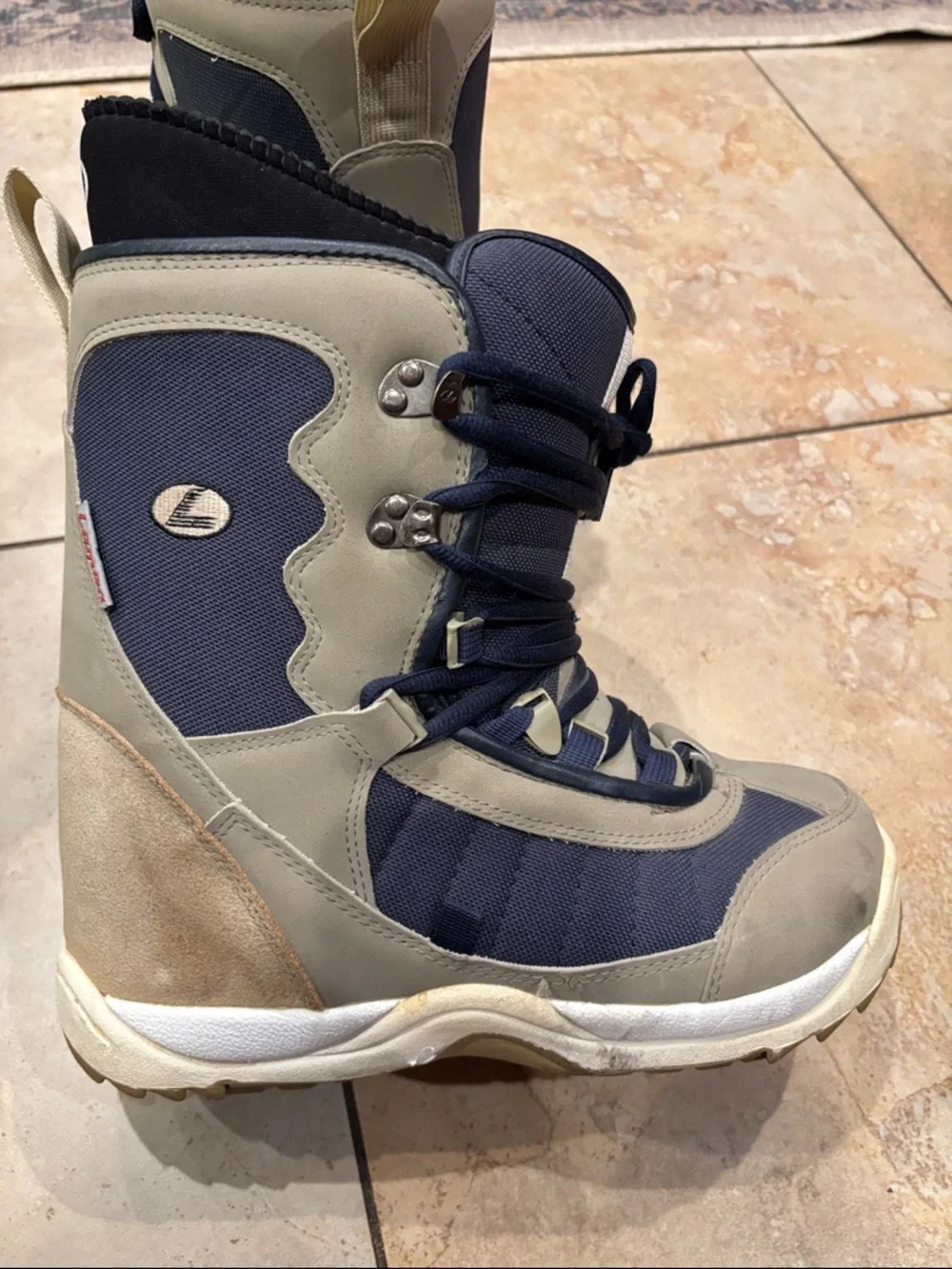 Men's Navy and Gray Insulated Rain & Snow Boots
