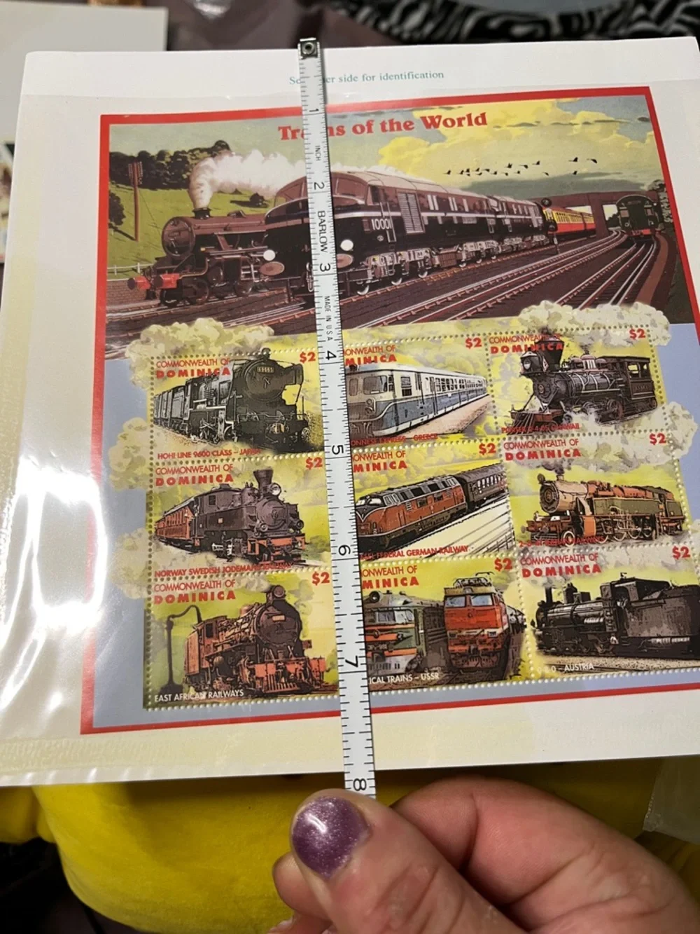 Trains Of The World collectible stamp
