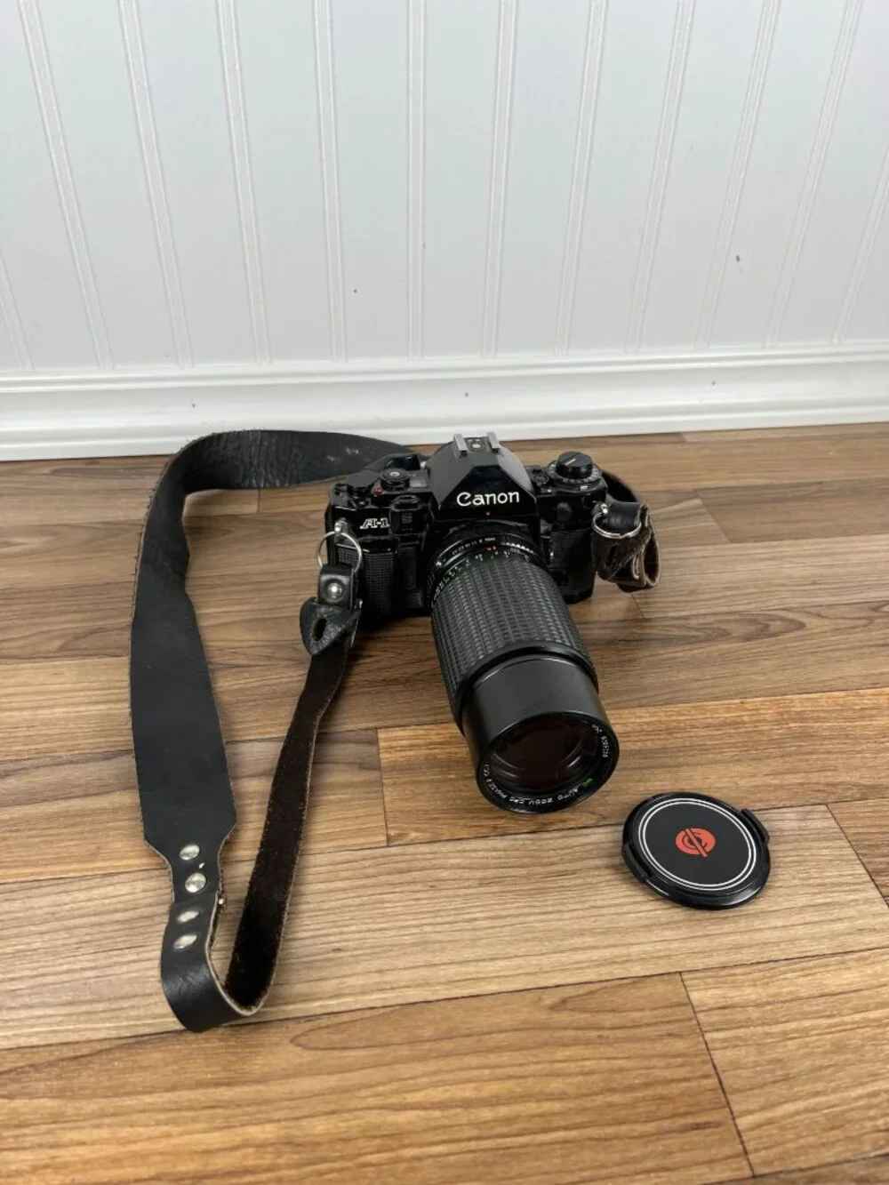 Canon A-1 35mm SLR Film Camera with Zoom Lens 75-200mm Macro 1:4.5