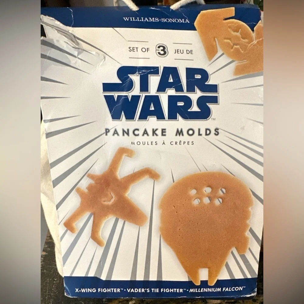 Williams-Sonoma STAR WARS Pancake Molds Set of 3 X-Wing Millennium Falcon New