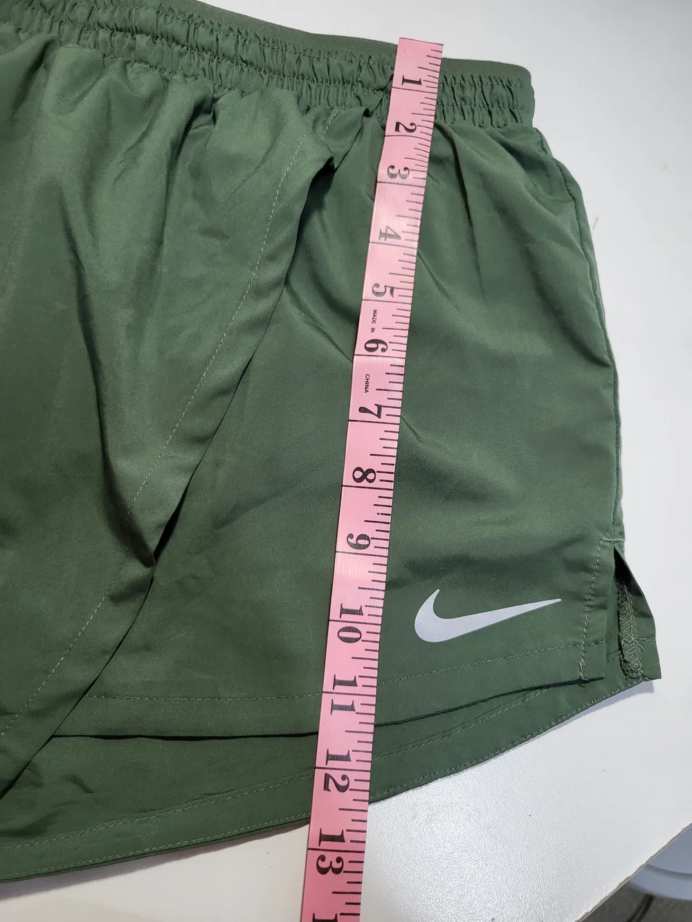 Nike Olive Green Women's Athletic Running Shorts