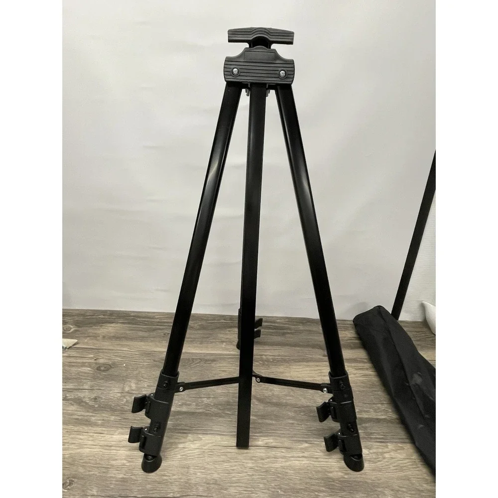 RRFTOK Portable Artist Easel‎ Tripod Stand w/Bag–Adjustable Height, Black Metal