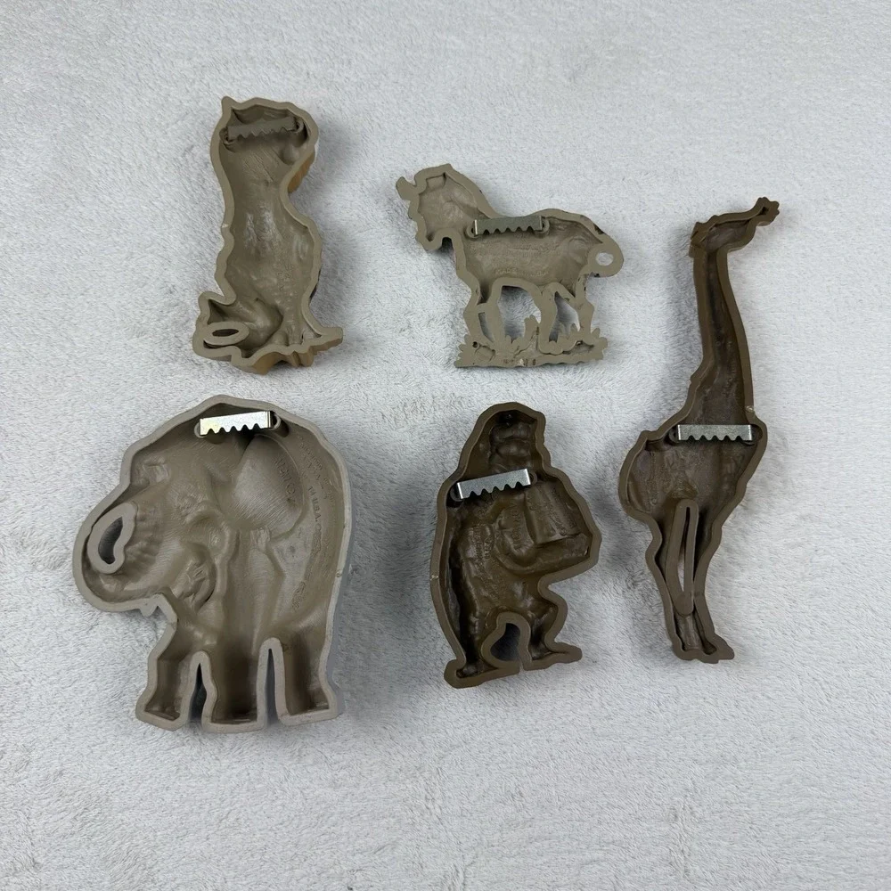 Vintage Burwood Products‎ Co Jungle Safari Animal Wall Art Lot- 90's Boho
