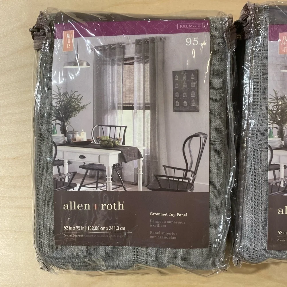 2 Sets Allen + Roth Grommet Top Panel 52 in x 95 in (BO)