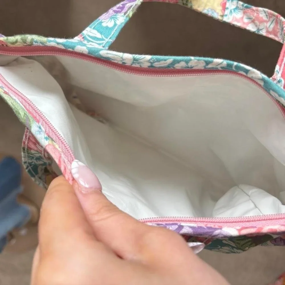 Vintage Floral Patchwork Tote Bag