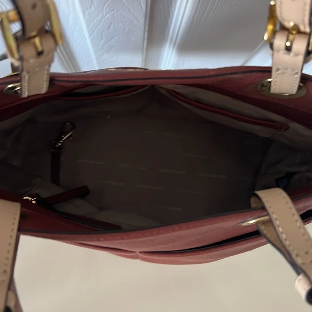 Michael Kors Burgundy Leather Tote