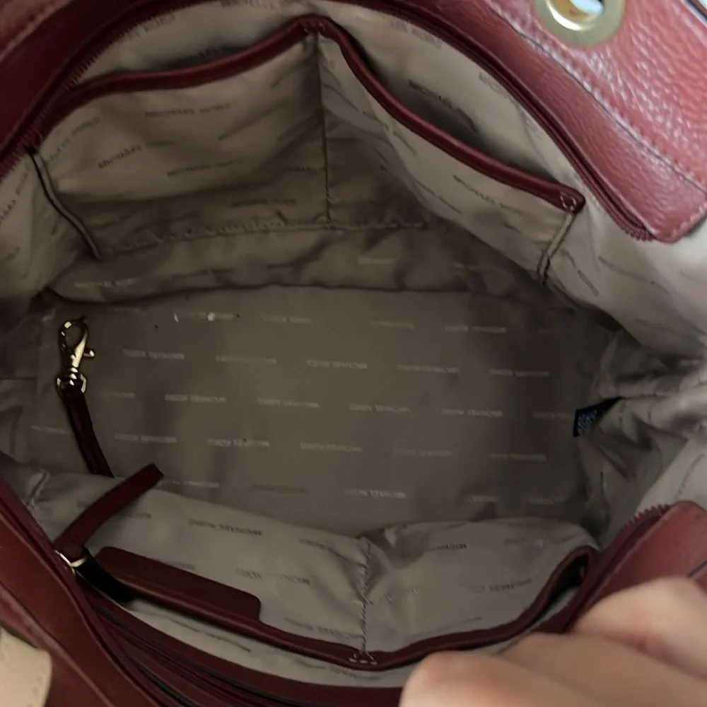 Michael Kors Burgundy Leather Tote