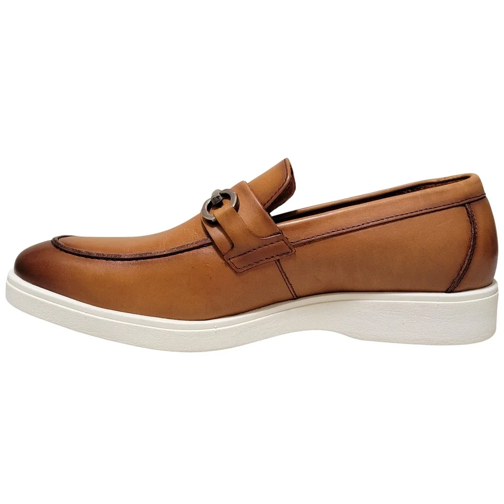 Stacy Adams Men Horsebit Slip On Loafer Samuel Size US 8M Tan Brown Leather