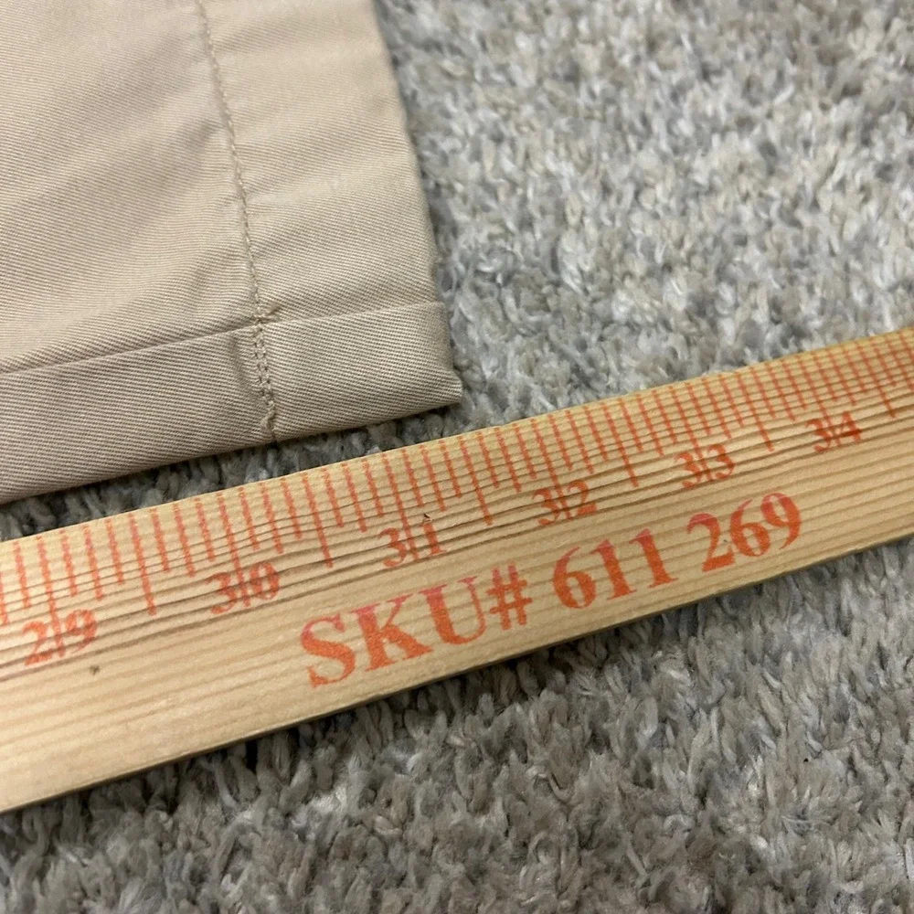 LL Bean Chino Pants 36x32 Khaki Standard Fit 100% Cotton Tan Trousers OHYY6