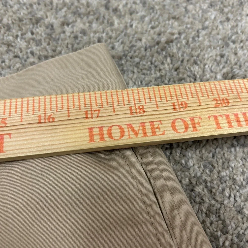 LL Bean Chino Pants 36x32 Khaki Standard Fit 100% Cotton Tan Trousers OHYY6