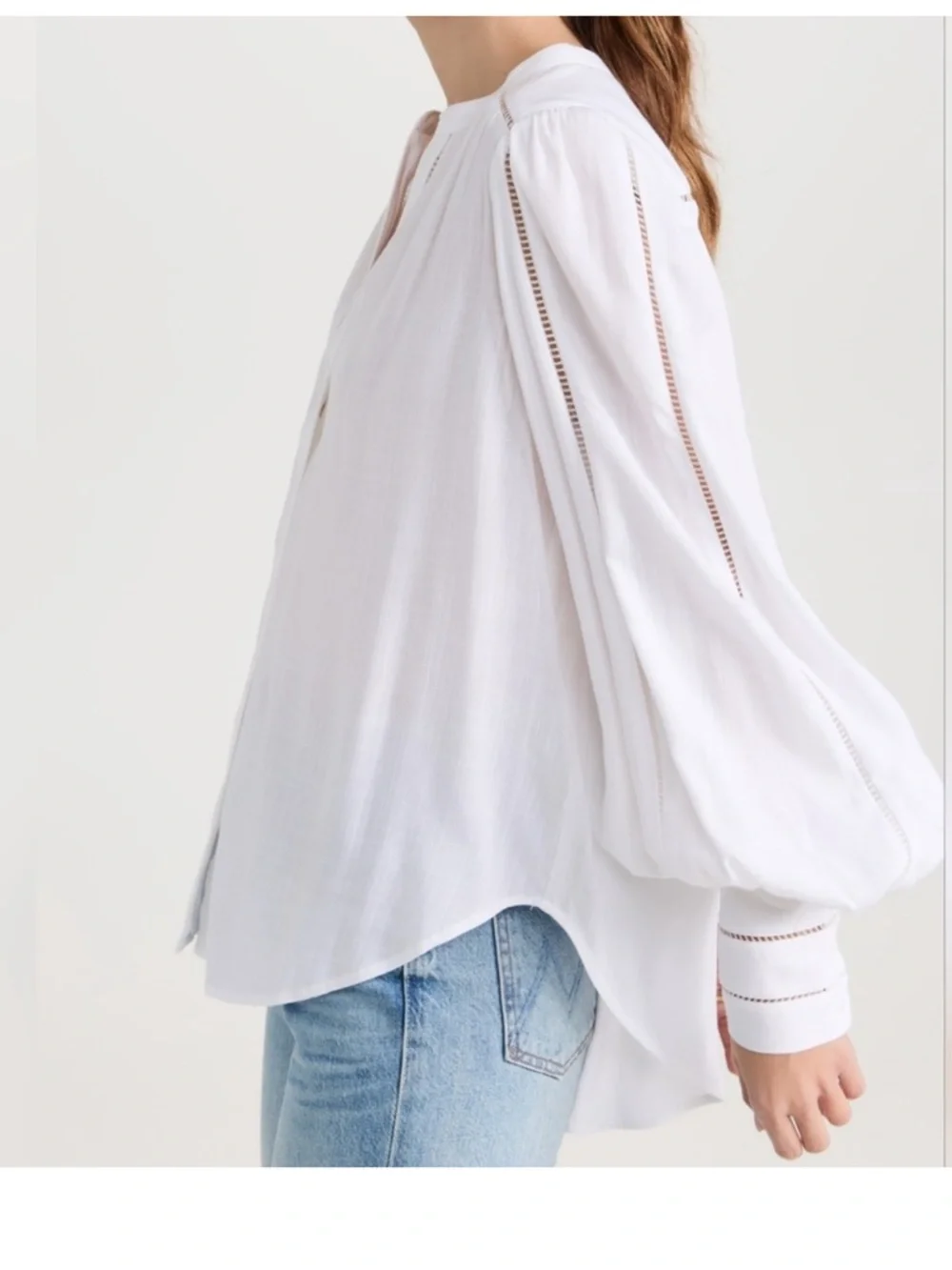 L'AGENCE Kiera Ladder Trim Blouse XS