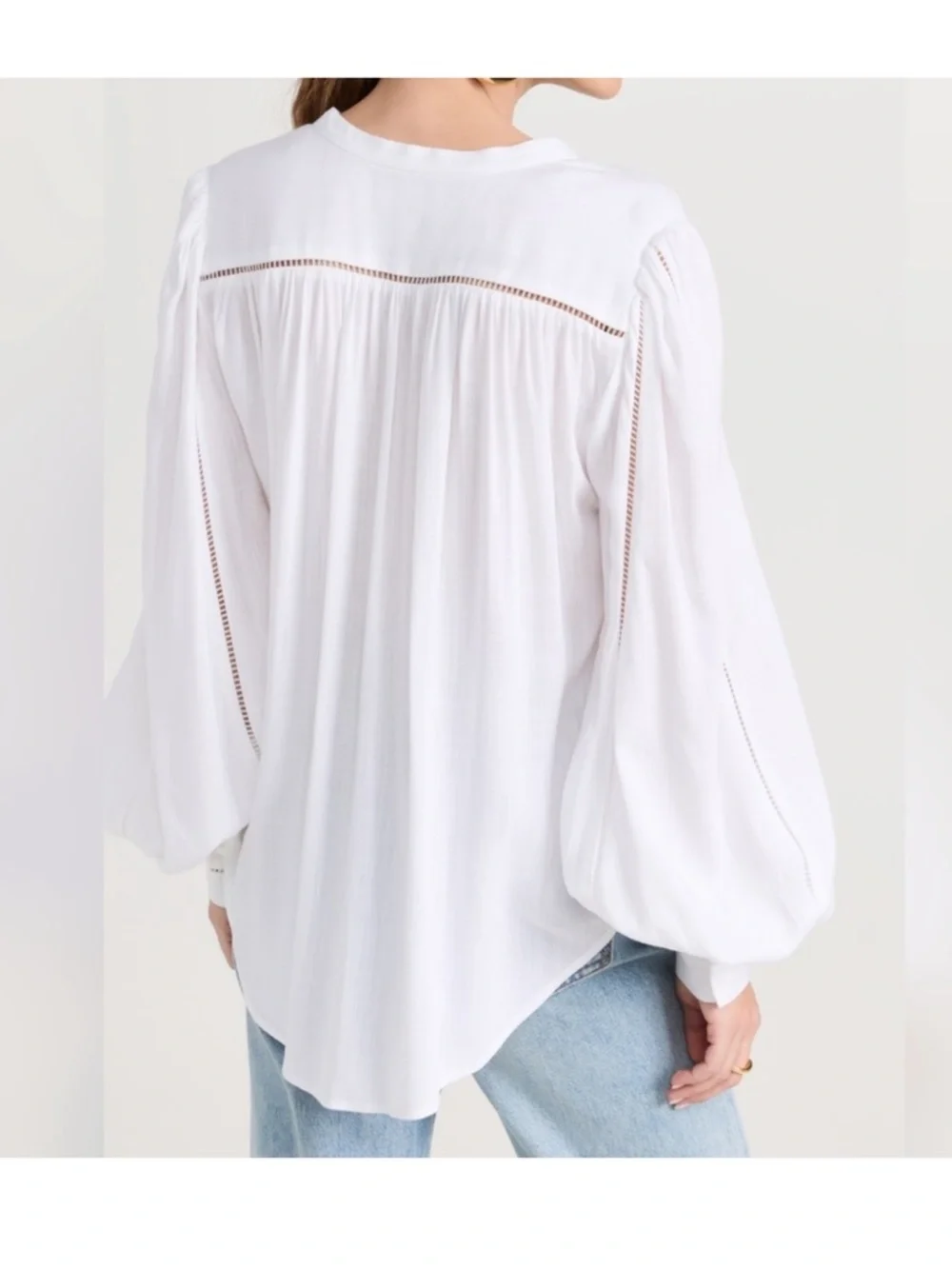 L'AGENCE Kiera Ladder Trim Blouse XS