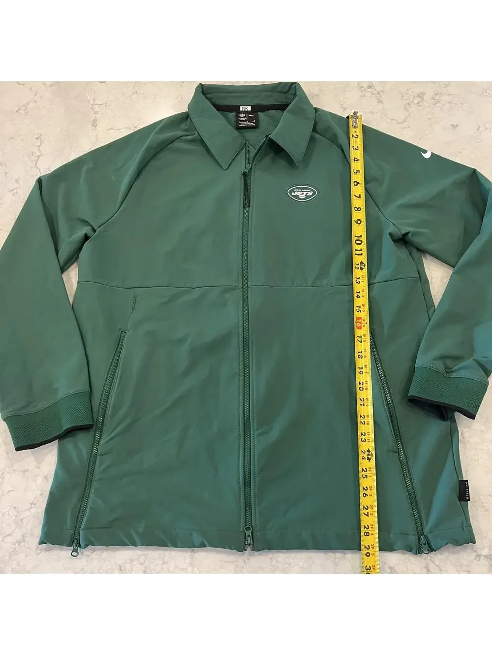 Nike NFL New York Jets Sideline Elite Hybrid Full-Zip Jacket Green Large EUC