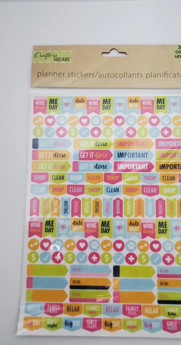 Colorful Planner Sticker Sheets - Bright Multicolor 9 Packs 300 Each Sticker