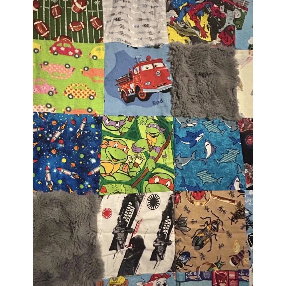 Handmade fur patches prints