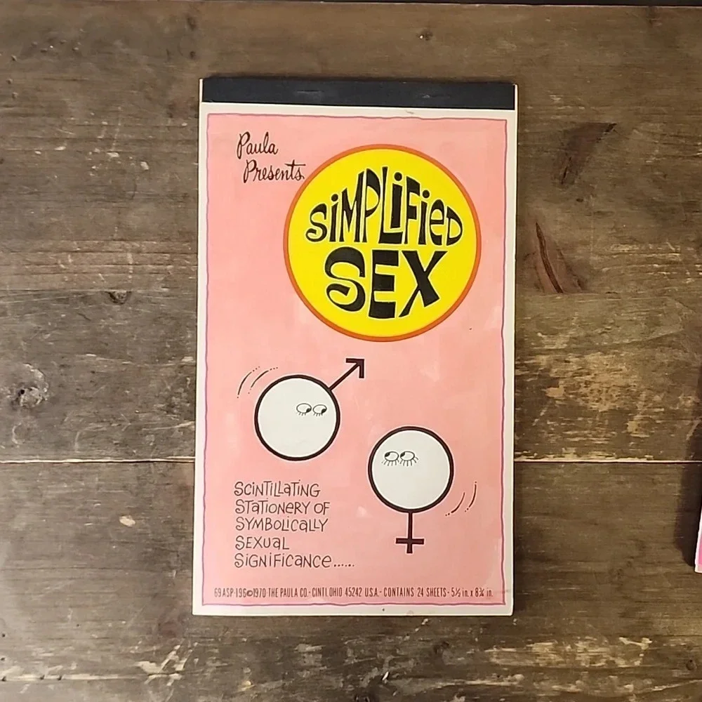 Vintage Stationery by The Paula Co. 1970 Simplified Sex 24 Sheets Paper Pad