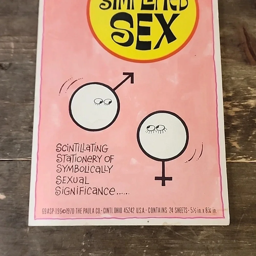 Vintage Stationery by The Paula Co. 1970 Simplified Sex 24 Sheets Paper Pad