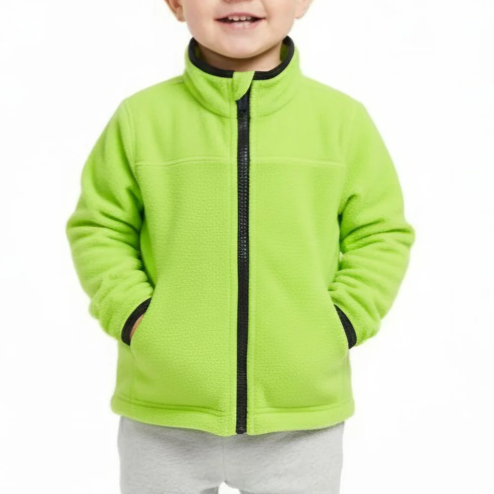 OshKosh B'gosh Neon Green Zip-Up Fleece Jacket Toddler 2T