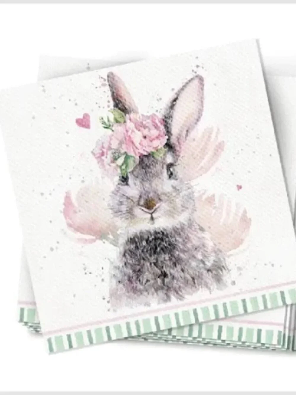 Pack of 20 Bunny Rabbit Party Table Napkins , Disposable Paper Party Napkins