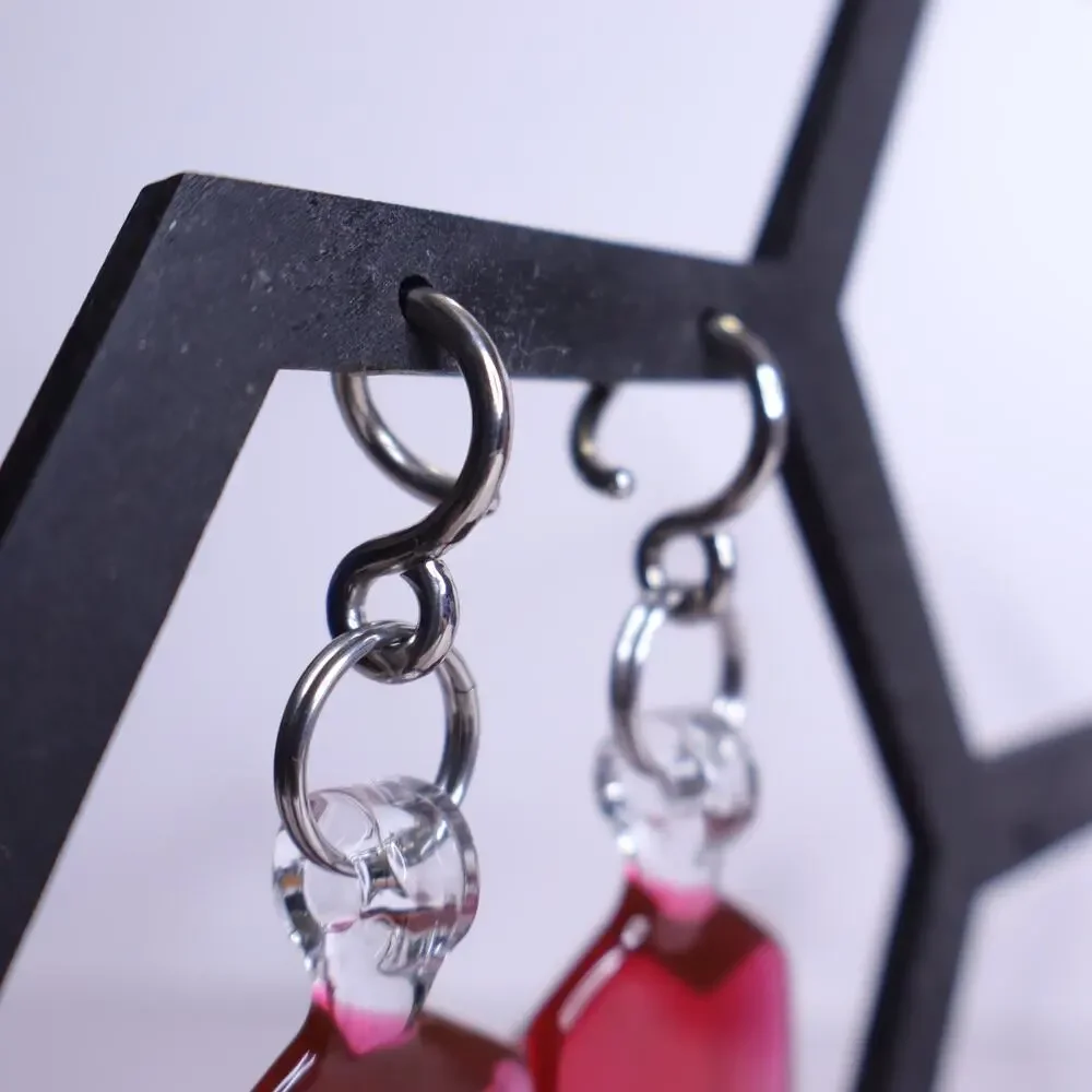 GLASSWEAR STUDIOS Handmade Pinot Noir Red Rupee Weights 10g/2.5mm Hangers