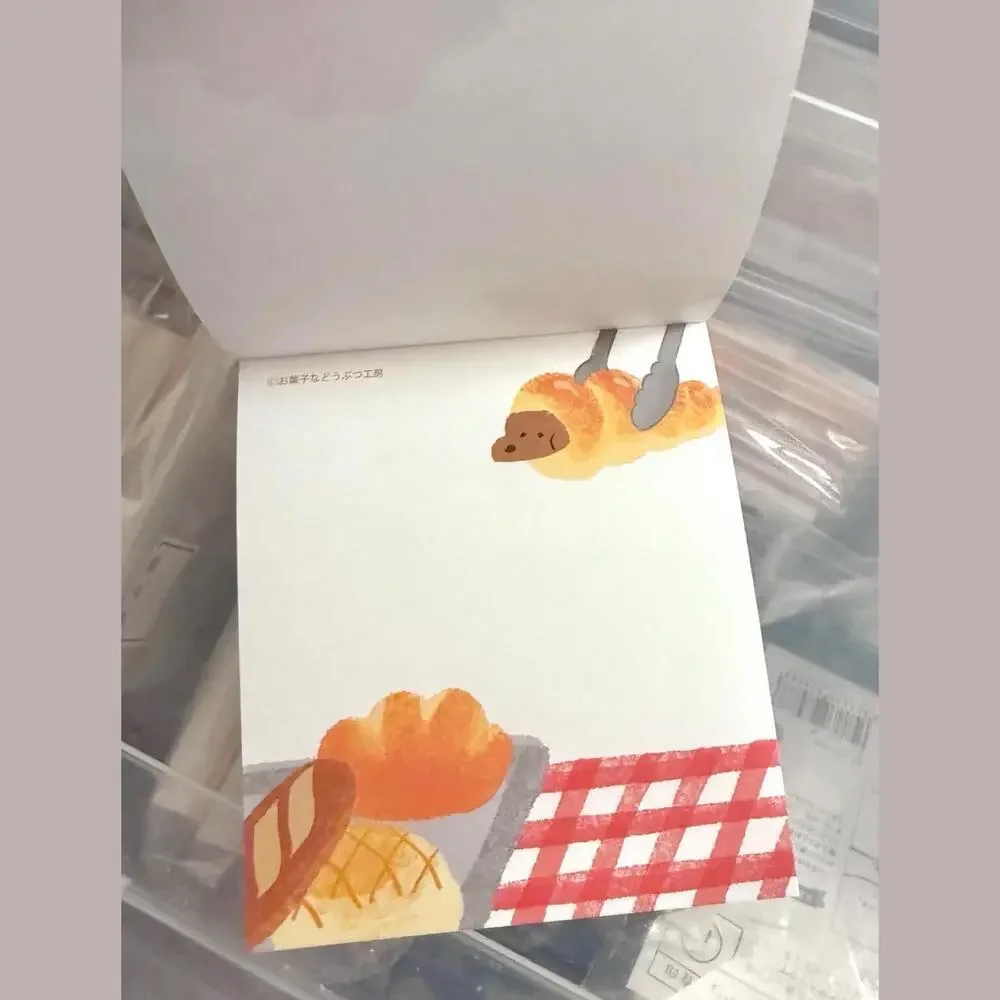 Furukawashiko Memo Pad - Sweet Shoppe, Bread Cat, Bird Sandwich, Puppy Croissant
