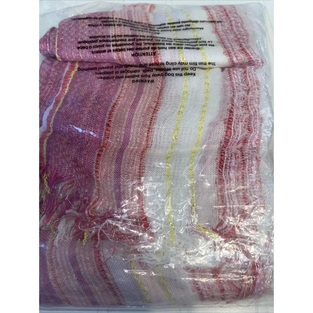 Collection 18 Ice Dainty Open Weave Slub Scarf Sweet Pink Retail $28.00