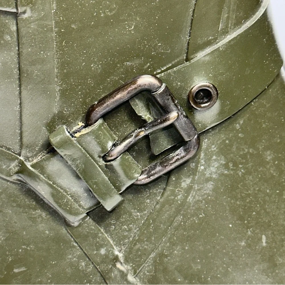 Coach Women’s Size 9 Fatigue Army Green Lester Shiny Rubber Rain Water Boots