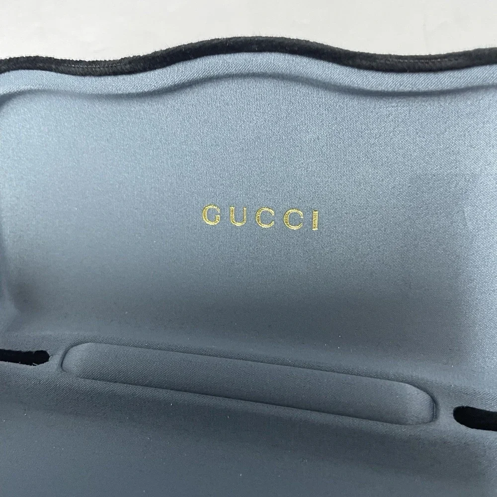 Gucci SunGlasses Black Velours Hard Clamshell Eyeglasses Logo Replacement Only