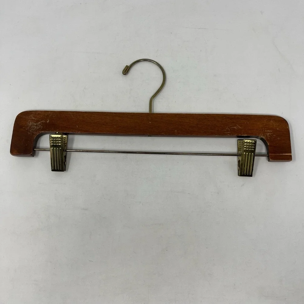 Vtg Laura Ashley Pants Skirt Hanger Wooden Metal Hook