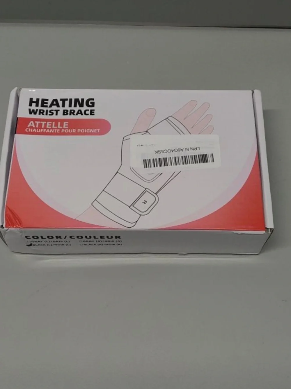 Heated Wrist Brace Left Hand Electric USB Rechargeable NIB
