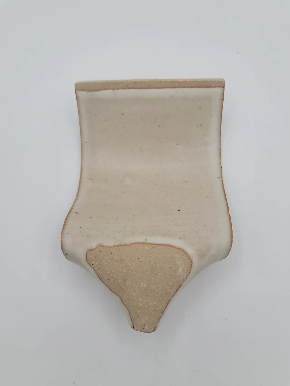 Handmade Studio Pottery Spoon Rest Splash Guard Rustic Farmhouse Blue Cottage