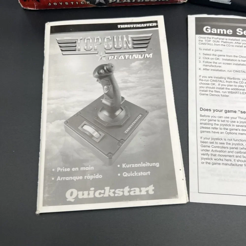 Thrustmaster Top Gun Platinum Joystick With Rapid‎ Response Throttle Wheel PC