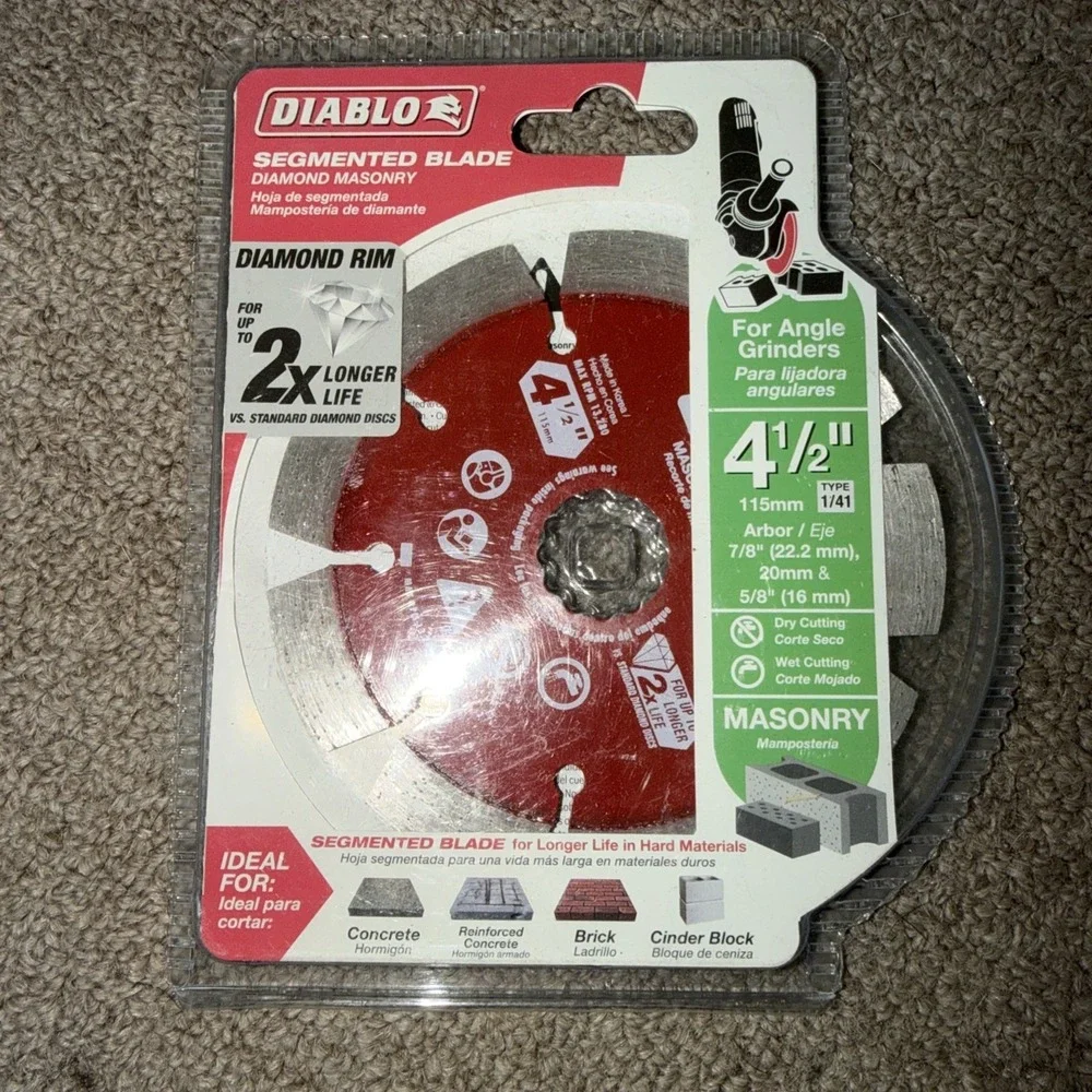 Diablo Tools, 4-1/2in. Diamond Segmented Turbo Masonry Blade, DMADST0450