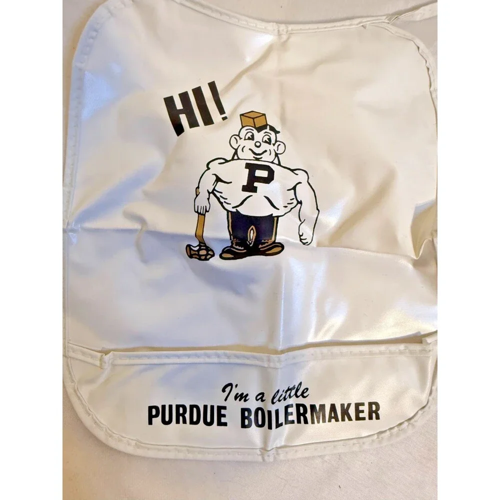 Vintage Perude Plastic Infant Bib Boilermaker Promotional Collectible College