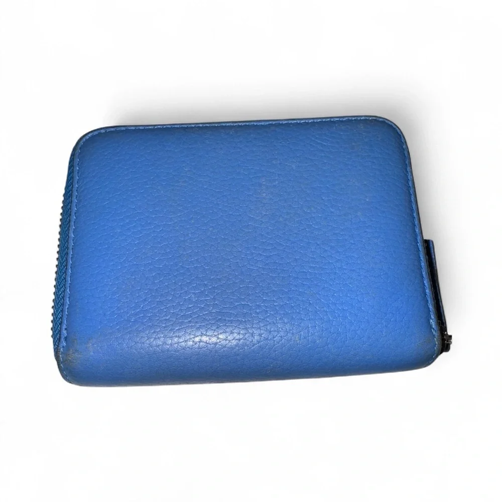 TORY BURCH EVE MINI CONTINENTAL PURSE - BLUEWOOD EUC