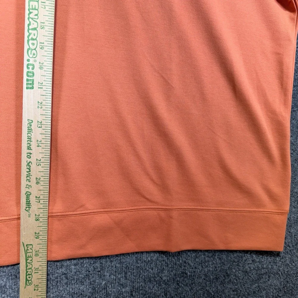 L.L.Bean Comfort Stretch Performance Pique 1/4 Zip Pullover Mens 3XL Orange NEW